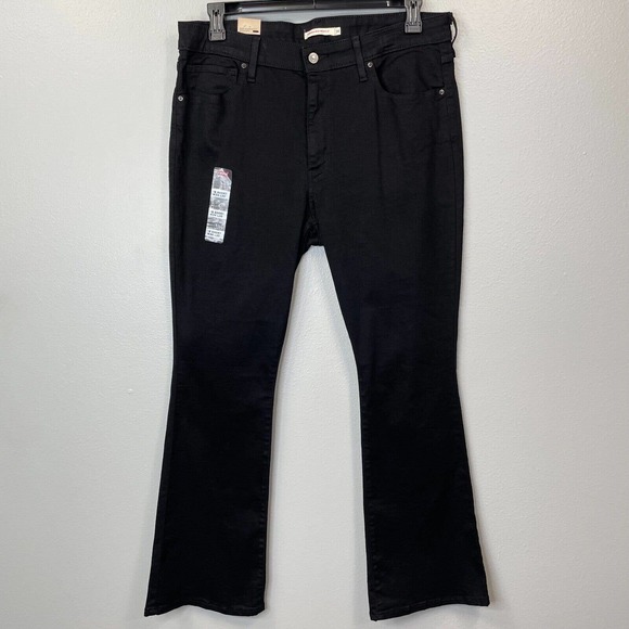Levi's Denim - Levis 725 High Rise Bootcut Jeans Womens 18 Short 34x30 Black High Rise